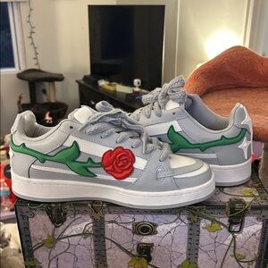 Gray and Green Men's Sneakers